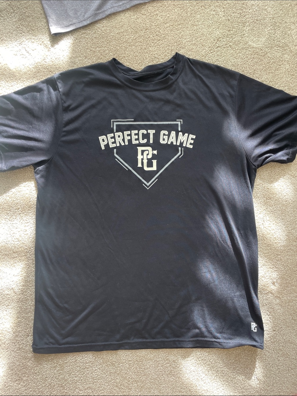 PG men’s tshirt Perfect Game baseball, large